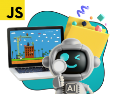 Язык программирования JavaScript + AI. Проектное обучение + геймификация + AI-помощники - КИБЕРшкола программирования для детей, компьютерные курсы для школьников, начинающих и подростков - KIBERone г. Останкинский