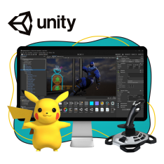Мир игр на Unity 2D на популярном движке + AI-помощники - КИБЕРшкола программирования для детей, компьютерные курсы для школьников, начинающих и подростков - KIBERone г. Останкинский